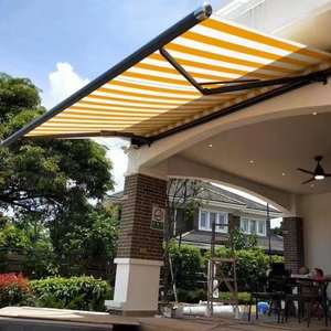 Nhôm PVC Có Thể Thu Vào Mái Hiên Đầy Đủ Loại Hộp Động Cơ Đèn LED Không Ướt Thiết Kế Ban Công Sân Hiên Phong Cách Sang Trọng Bảo Vệ UV - Product Image 1