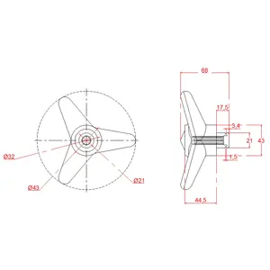 Dépoussiéreur industriel de roue de main de triangle de trois boutons de produits chauds d'usine de 2024