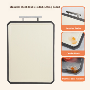 NOUVEAU Planche à découper en titane pour la cuisine, planche à découper en acier inoxydable double face de qualité alimentaire - Product Image 4