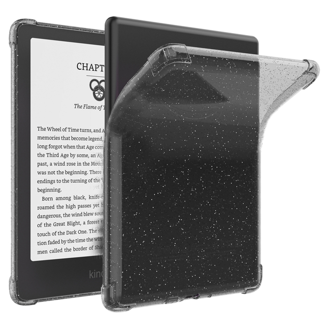 Glitter Soft Gel TPU Back Cover Impact Case for Amazon Kindle Paperwhite 12th Generation 7inch 2024 and Kindle ColorSoft Signed
