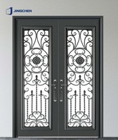Portes d'entrée en alliage d'aluminium sur mesure avec isolation thermique et acoustique antivol, design moderne pour l'extérieur résidentiel