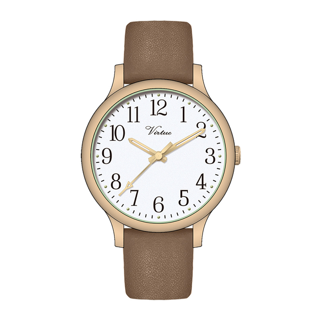 Casual Large Dial Classic Fashion Simple PU Strap Men Easy to Read Display Pointer Analog Quartz Watch