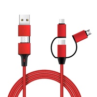 Cable de Carga Rápida 5 en 1 de 60W con Trenzado de Nailon de Primera Calidad, USB-A/Tipo-C/8 Pines/Micro, para Regalos Promocionales Empresariales