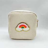 Nouvelles trousses de maquillage colorées et mignonnes en forme de maison, grande capacité, en polyester durable, avec fermeture éclair, sacs à cosmétiques portables pour femmes