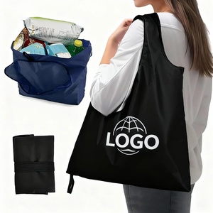 Custom Logo Multi Color Waterproof Reusable Supermarket <b>Foldable</b> Grocery <b>Shopping</b> <b>Bag</b> Wholesale Polyester Thickened Eco Tote <b>Bag</b> - Product Image 1