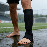 Protège-tibias de football souples BSTW personnalisables avec logo, en EVA alvéolé anti-collision, manchon de compression réglable et respirant