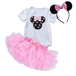 Set pakaian balita Perempuan Musim Panas 2024, satu Romper rok Tutu Set pakaian anak perempuan kecil MBGO-005 - Product Image 4