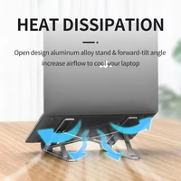Support ergonomique en aluminium pour ordinateur portable Support de tablette pliable pour ordinateur portable réglable pour bureau