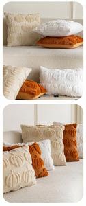 <b>Throw</b> Covers 18X18 Inch Autumn Pumpkins Eco-Friendly Cartoon Pillow Cases <b>Beige</b> Thanksgiving Plush Decorative Cushion Sofa Couch - Product Image 3