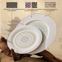 2026 Neue JINGDEZHEN Moderne Luxus Gravierte Porzellan-Teller - Umweltfreundlich Spülmaschinenfest Mikrowellengeeignet Langlebig Ungiftig
