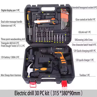 Collection d'outils électriques en gros d'usine : Kit de perceuse sans fil multifonctionnelle portative au lithium 3/8 po. Moteur Chuck 30 Nm de couple maximal