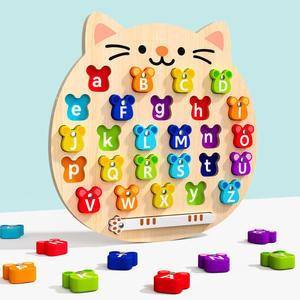Gioco in Legno per Motricità Fine: Apprendimento Lettere, Alfabeto, Numeri, Cattura il Topo, <span class=keywords><strong>Puzzle</strong></span> ABC - Product Image 4