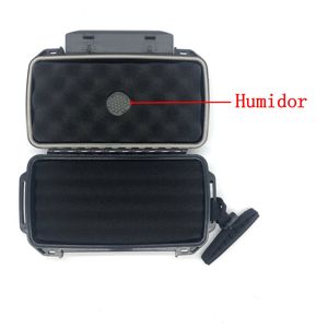 हार्ड प्रकरण प्लास्टिक बॉक्स निविड़ अंधकार सिगार भंडारण गौण Humidor मामले सिगार कटर सिगार यात्रा के मामले के साथ कस्टम फोम