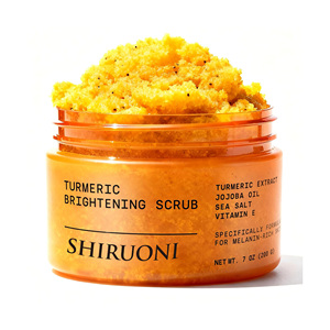 Gommage exfoliant pour le visage et le corps au sel, à l'huile de jojoba et au curcuma biologique végétalien personnalisé, éclaircissant les taches brunes - Product Image 6
