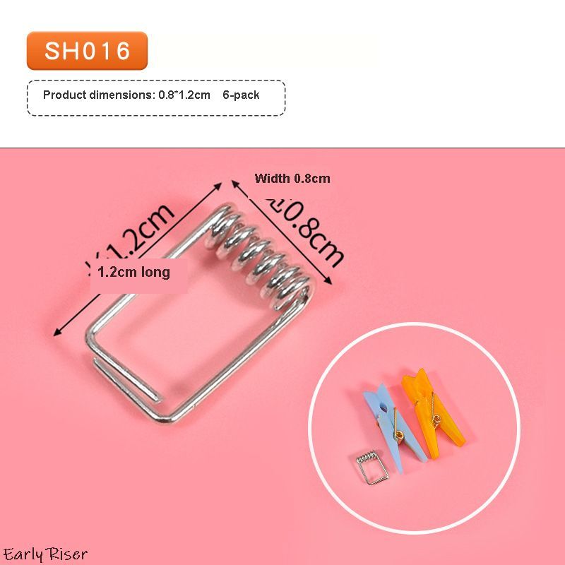 SH016 Petits clips argentés (paquet de 6)