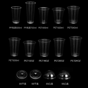 Hot Selling 16oz Food-Grade PET <b>Plastic</b> Single Wall <b>Cups</b> with Lids 90mm Mouth Coffee <b>Cups</b> Sealable Logo Printing Available - Product Image 2