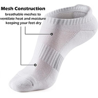 Chaussettes de sport colorées en gros, style bateau, unisexe, pour la course, avec semelle respirante en polyester/coton, anti-bactériennes