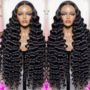 250% 13x6 HD glueless lỏng sâu sóng sẵn sàng để mặc tóc giả tóc con người sóng nước Tóc giả ren phía trước 13x4 burmese xoăn tóc giả cho phụ nữ - Product Image 3