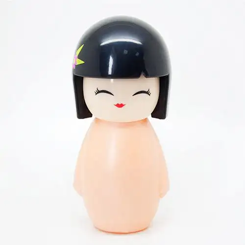50ml En Gros de luxe vide fille poupée forme bouteille de parfum en verre coloré avec capuchon en plastique