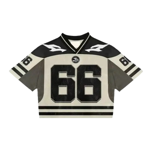 Custom kaus sepak bola pria, Retro Amerika mewah Cepat Kering bernapas Vintage longgar ukuran besar jala - Product Image 4