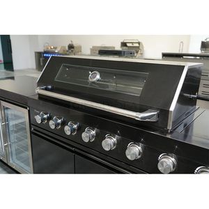 Muebles de <span class=keywords><strong>Cocina</strong></span> Modulares de Exterior de Acero Negro con Horno, Juego de <span class=keywords><strong>Cocina</strong></span> de Exterior de Madera - Product Image 5