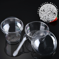 Gobelets en plastique transparents pour desserts, avec couvercles, de différentes tailles et formes, polyvalents pour mousse, pouding, gelée