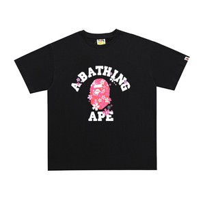 Cross-border Wholesale <strong>Cherry</strong> Blossom Crew Neck Pure Cotton Loose Plus Size Unisex Couple Short Sleeve Solid Shirts &amp; <strong>Tops</strong> - Product Image 3