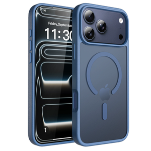 Étui de chargement sans fil magnétique translucide mat pour iPhone 17/18 Pro, 16 Pro, 15 Pro, et coque de téléphone pour iPhone 18 Pro Max Cerise Foncée - Product Image 4