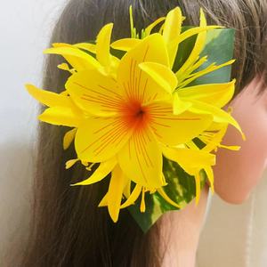 Accessoires capillaires floraux en mousse : Pince à cheveux Lys Araignée, Tiara <span class=keywords><strong>artificielle</strong></span> Plumeria, Frangipanier, Hibiscus pour Fête, Remise <span class=keywords><strong>de</strong></span> diplôme, Mariage - Product Image 4