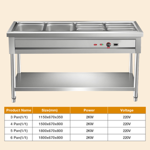 خزانة عرض طعام تجارية احترافية مع تحكم في درجة الحرارة قابل للتعديل للمطاعم والبوفيهات - Product Image 2