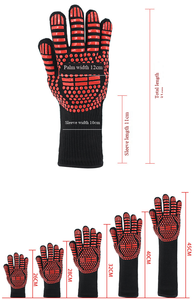 Gants de barbecue en aramide résistants aux hautes températures, gants de cuisson au micro-ondes, gants résistants à la chaleur extrême, gants de cheminée, gants de barbecue en silicone - Product Image 2