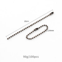 Vente en gros de porte-clés classique tendance, accessoires de chaîne de perles de fer, pendentif, bille roulante, pièces de sac spéciales, accessoires