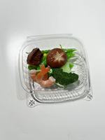 16Oz Huisdier Plastic Scharnierende Deli Container Vierkante Enkele Muur Stijl Voor Het Vervoer Van Fruit En Voedsel