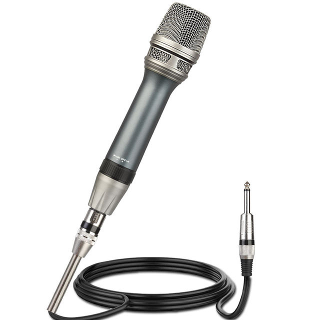 Hot Sale C90 Professional Dynamic KTV Karaoke Microphone Cardioid Polar Pattern XLR Noise Cancelling Handheld Wired Microphone