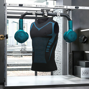 Camisetas sin mangas de compresión con logotipo personalizado, transpirables, de spandex/poliéster con puntos, para atletismo, fitness, culturismo, para hombre, de secado rápido - Product Image 3