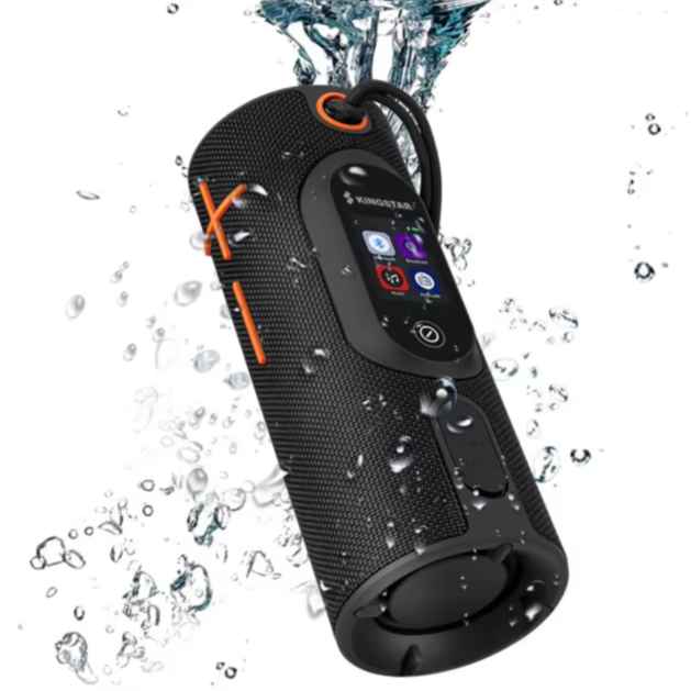 Touch Screen IPX6 Waterproof Bluetooth Speaker 20W Super Loud Sound for Phone TF Card USB Smart Portable Sound Subwoofer