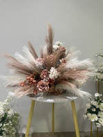 Bunga Pampas Grass Kustom untuk Dekorasi Pernikahan, Bola Bunga Pampas Grass Sutra, Hiasan Meja Bunga untuk Dekorasi Pernikahan