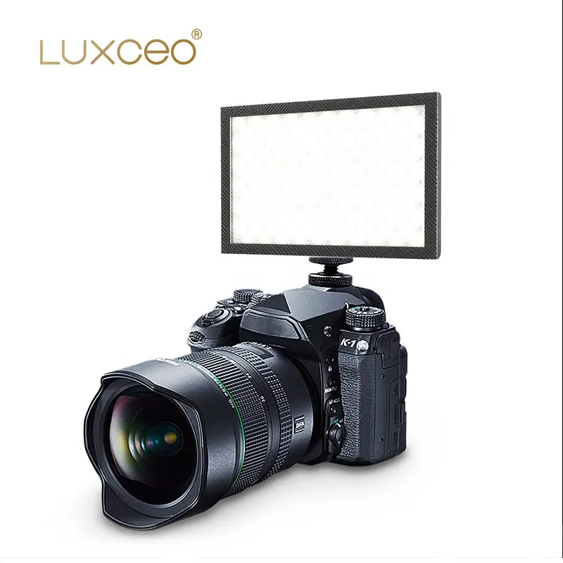 LUXCEO P02 Studio Panel Light Rechargeable Video Photography Lighting Dual Color Camera Lamps for Video