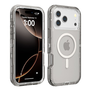 Sang Trọng <span class=keywords><strong>Robot</strong></span> Thiết Kế Cứng Trường Hợp Đối Với iPhone 17 16 15 11 Pro Max Rõ Ràng Trong Suốt PC Bumper Magnetic Bìa Tương Thích Cộng Với Mô Hình - Product Image 2