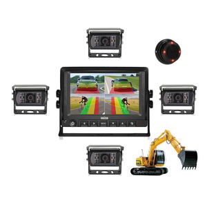 Sistem pemantauan tabrakan AI Forklift sistem penghindar pejalan kaki sistem pemantau muatan titik buta 5.000 membantu pencitraan empat arah - Product Image 5