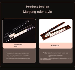 Règle de Mahjong Pliable Portable en Acrylique de Luxe <span class=keywords><strong>Royal</strong></span> Saint, Style Chinois (Hawksbill) pour Mahjong Américain - Product Image 5