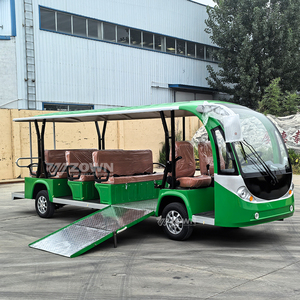 Bus de tourisme de luxe rétro électrique vert vintage 14 places personnalisé à prix d'usine pour complexe hôtelier et hôtel - Product Image 6