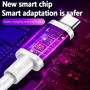 Cable USB Tipo C de 1m 2M, Carga Rápida 5A 3.0 para Huawei, Cable USB-C, Cable de Carga Rápida, Cable de Datos para Teléfono Tipo-C - Product Image 4