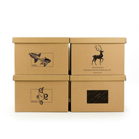 Boîte rangement de Logo ondulé 50 pièces, emballage personnalisé, boîtes en carton pour maison de déménagement