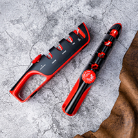 Aiguiseur de couteaux Grandsharp Outils d'affûtage de couteaux de cuisine de haute qualité Couteaux à main en acier inoxydable ABS Aiguiseur de ciseaux