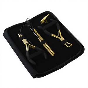 Hair Extension Tools kit Hair Pulling Loop with wire Tool Micro Bead Remover Crimper Plier parting ring & <b>crochet</b> <b>hook</b> tool - Product Image 1