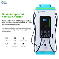 Bornes de recharge pour véhicules électriques CCS GBT CHAdeMO 400 kW refroidies par liquide, 22 kW, charge rapide DC/AC intégrée