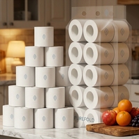 Papier toilette de haute qualité, personnalisé avec logo imprimé, jetable, en gros, pas cher, 100% pâte de bois vierge