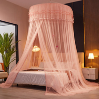 Moustiquaire de lit pliante à ouverture automatique, grande taille 100 cm de largeur, 300 cm de hauteur, design Princesse, 100 % polyester, toutes saisons
