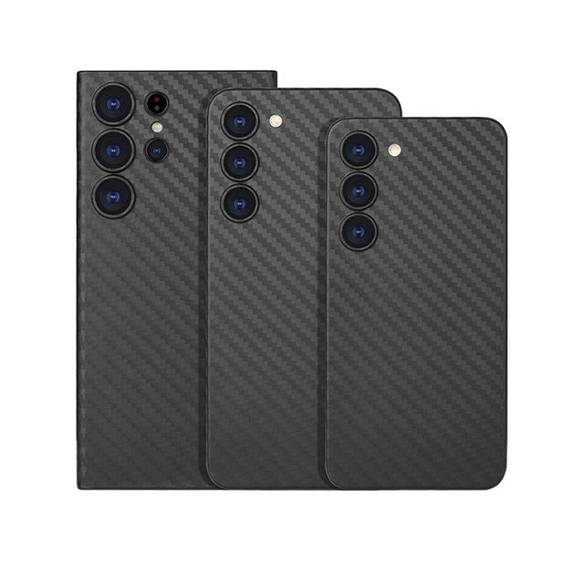 Ultra-Thin Carbon Fiber Texture Protective Case for Samsung for Galaxy S24 Ultra PC Mobile Cover Matte Business Design Model Pro